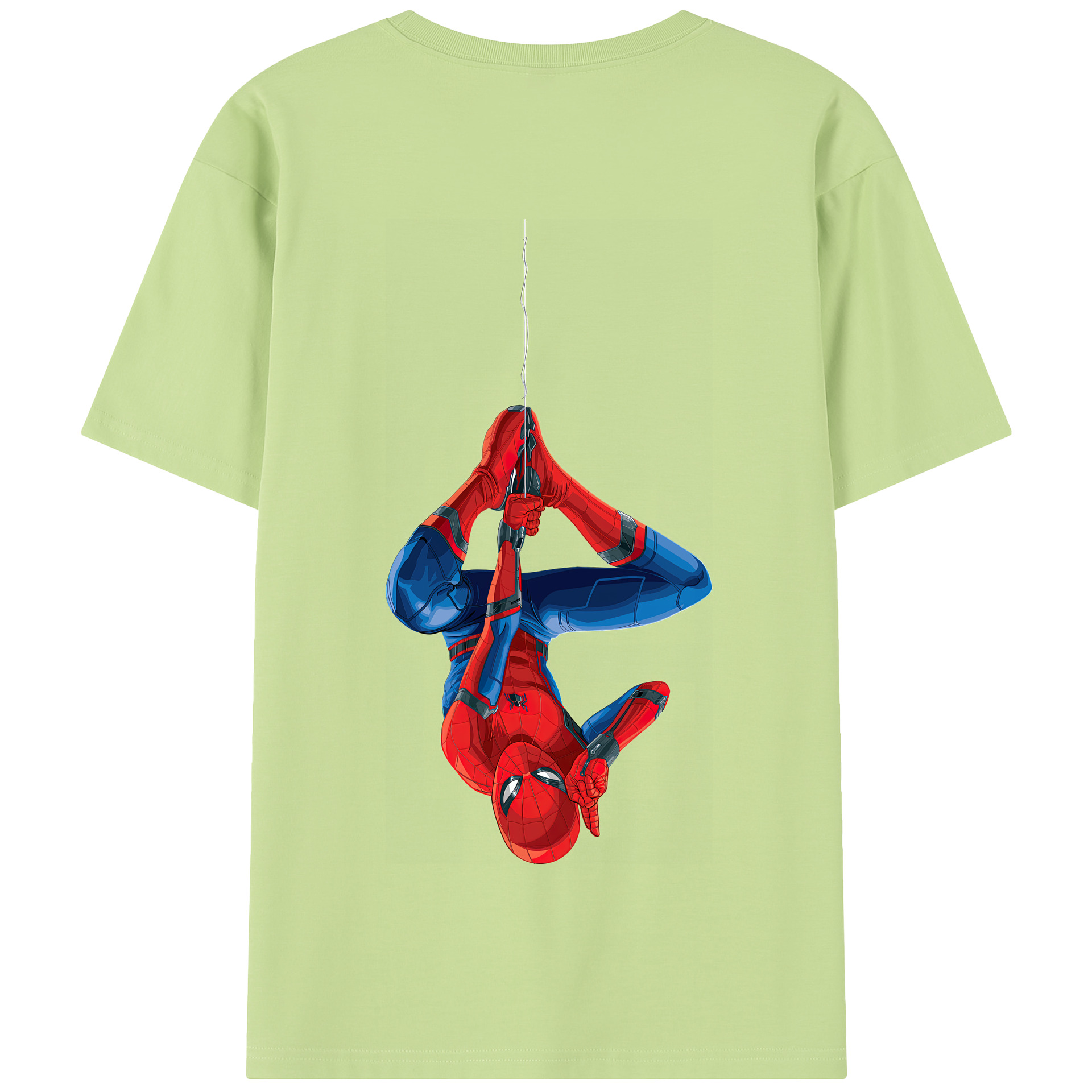（画像用） Spider Man スパイダーマン 綿100％半袖Tシャツ（背面プリント）